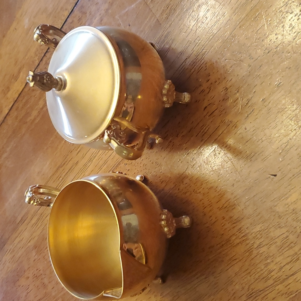 Vintage Gold Plated Coffee Tea Set with Tray Hong Kong - Picture 3 of 5